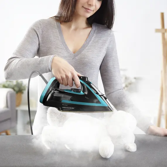 Tefal FV8066E0 - Dry & Steam Iron, 160 mm, Black, Blue, 1YR, imagen 10