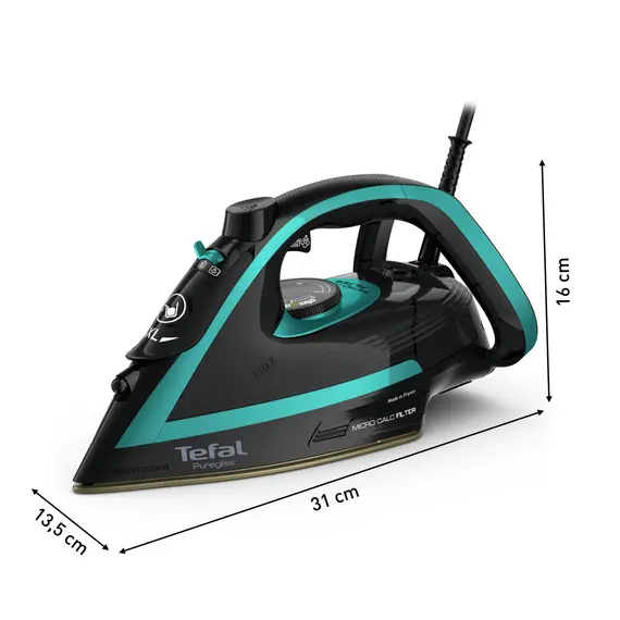 Tefal FV8066E0 - Dry & Steam Iron, 160 mm, Black, Blue, 1YR, imagen 15