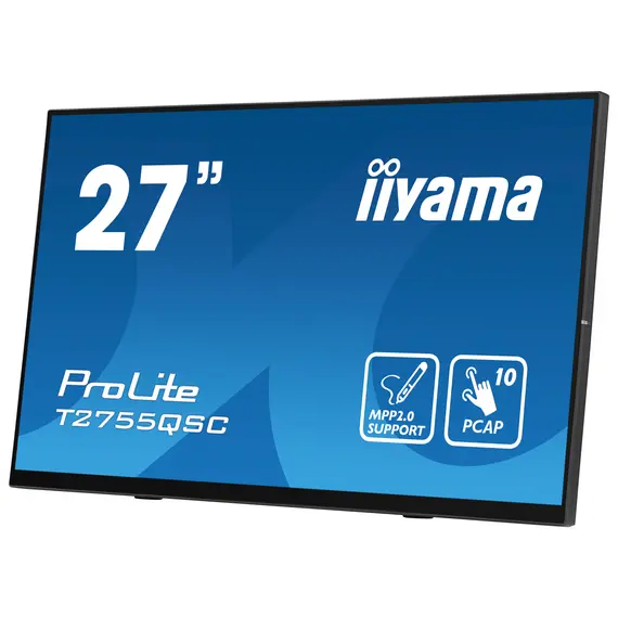 Iiyama T2755QSC-B1 Monitor - 27", QHD, IPS, 75 Hz, 16:9, Flat, Touch, Black, 3YR, imagen 4