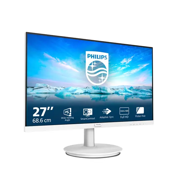 Philips 271V8AW/00 Computer Monitor - 27", Full HD, IPS, 100 Hz, 16:9, Flat, White, imagen 5