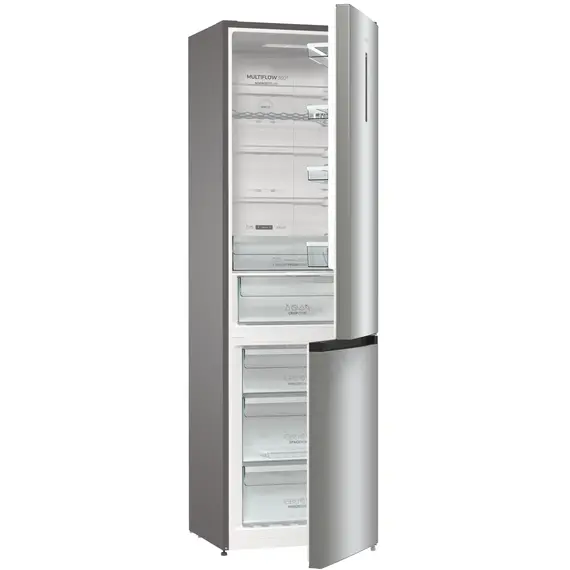 Gorenje 736286 Fridge Freezer - 331 L, E, 2000 mm, Grey, Metallic, White, 1YR – מקרר, תמונה 2