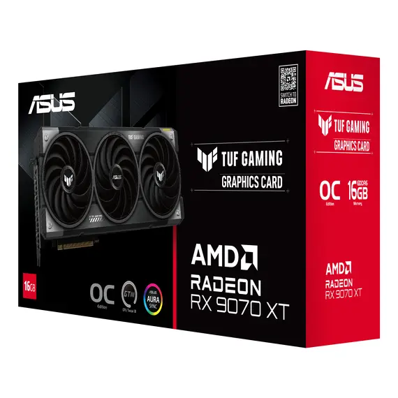 ASUS 90YV0L70-M0NA00 Video Card - 16 GB GDDR6, PCI Express 5.0, AMD Radeon RX 9070 XT, 256 bit, Black, 1YR, изображение 12