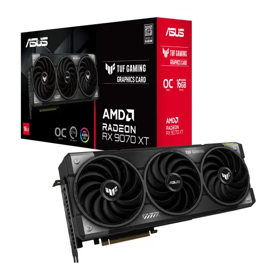 ASUS 90YV0L70-M0NA00 Video Card - 16 GB GDDR6, PCI Express 5.0, AMD Radeon RX 9070 XT, 256 bit, Black, 1YR, изображение 13