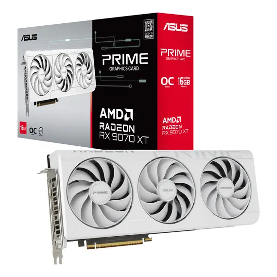 ASUS 90YV0L75-M0NA00 Video Card - 16 GB GDDR6, PCI Express 5.0, AMD Radeon RX 9070 XT, OC, 256 bit, White, 3YR, изображение 13