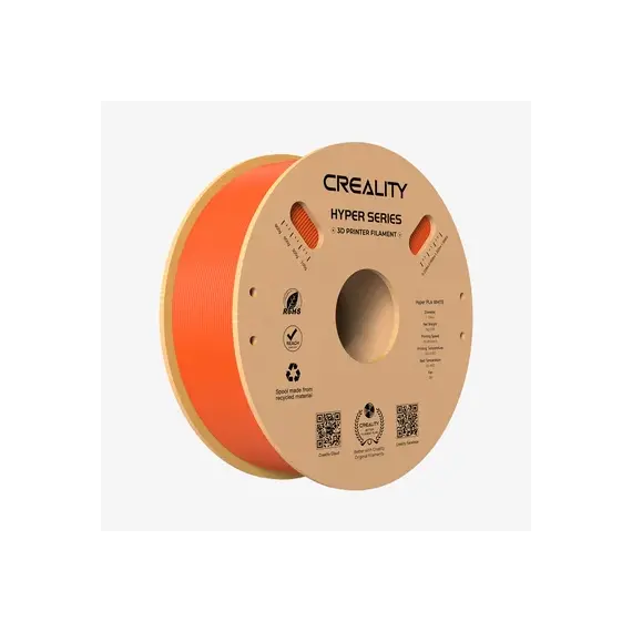 Creality 3301010381 3D Printer Filament - PLA, 1.75 mm, Orange, 1YR – פילמנט למדפסת תלת מימד קריאליטי, תמונה 3