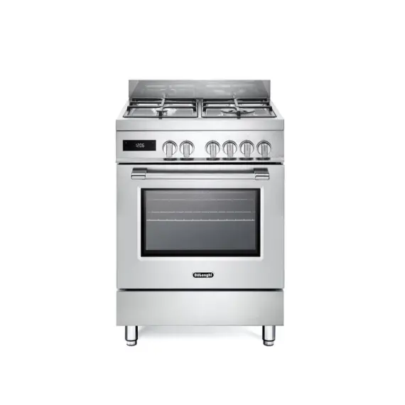 DeLonghi PRO 66 MXL PZ Freestanding Cooker - Gas, 4 Burners, A, Stainless Steel, 1YR, image 2