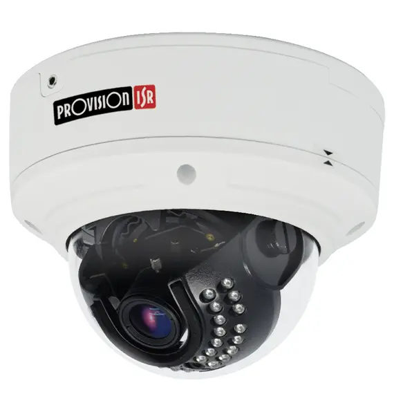 Provision DAI-280IP5MVF - 8 Mega Pixel, IR, Motorized, Vari-Focal, Vandal-Proof Lens, Dome Camera
