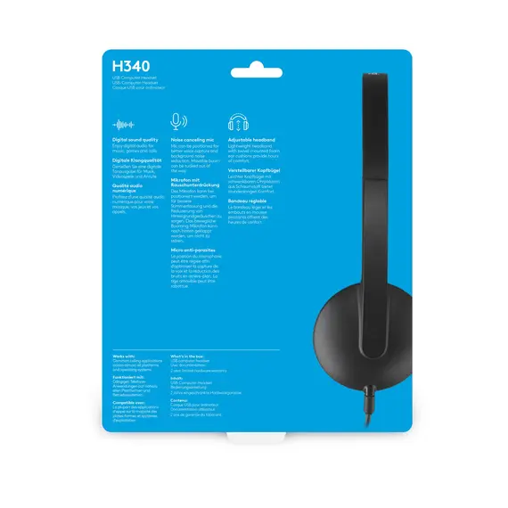 Logitech H340 98100-047-50 - Binaural HeadSet, Black, 6 image