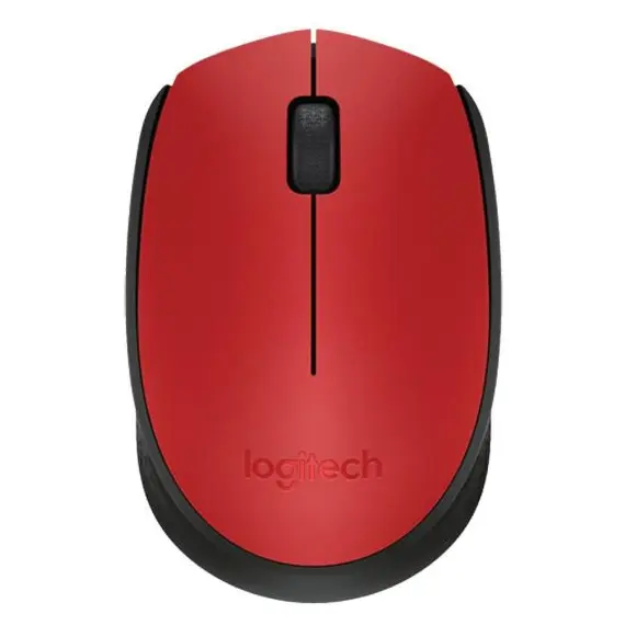 Logitech 91000-464-10 M171 - Mouse Wireless Optical 1000 DPI Ambidextrous, Red