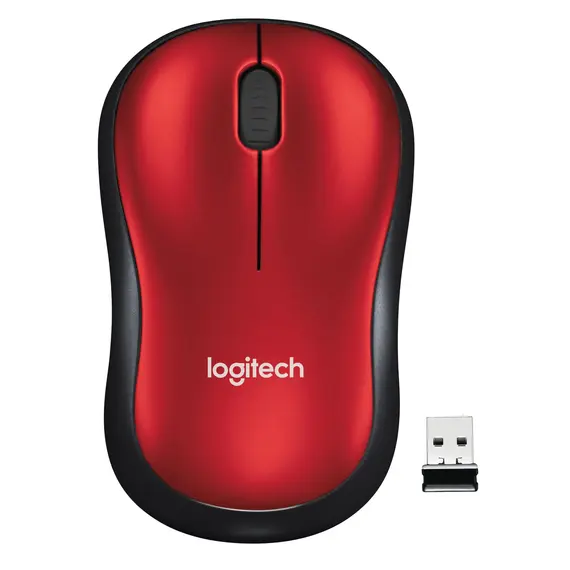 Logitech 91000-223-70 M185 - Wireless Mouse Black/Red