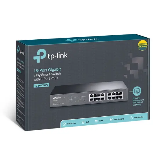 TP-LINK 99360-216-16 TL-SG1016PE - 16-Port Gigabit Easy Smart PoE Switch with 8-Port PoE+, 4 image