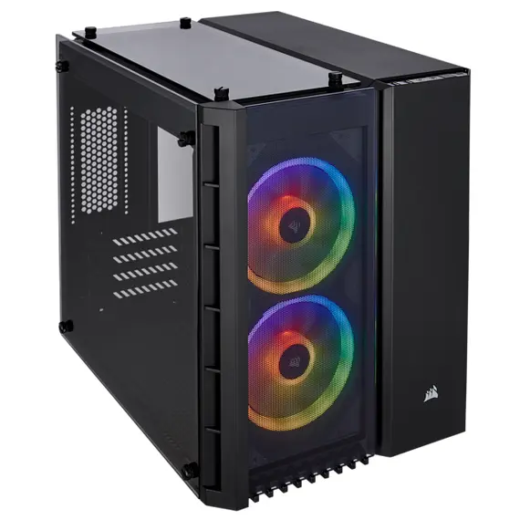 Corsair Crystal 280X - RGB TG Micro ATX Gaming PC Case, Black