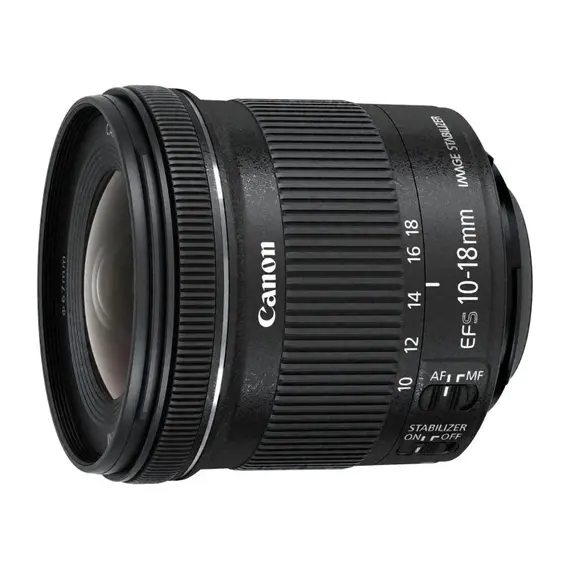 Canon EF-S 10-18mm f/4.5-5.6 IS STM, Black