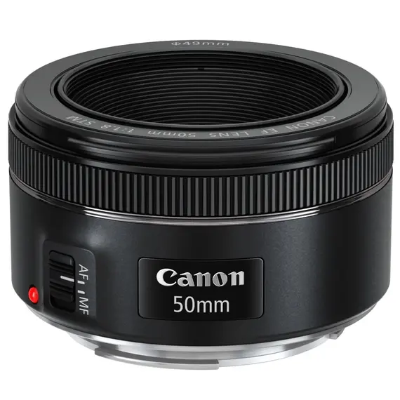 Canon EF 50mm f/1.8 STM SLR Lens, Black