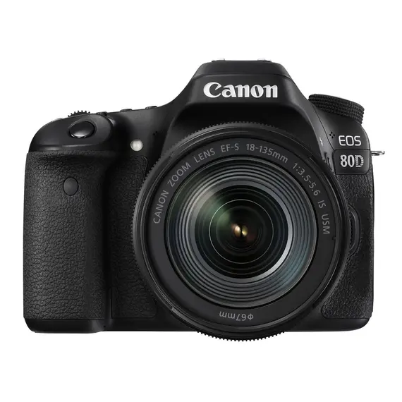 Canon EOS 80D + EF-S 18-135 IS USM SLR Camera Kit 24.2 MP, CMOS, 6000 x 4000 pixels, Black