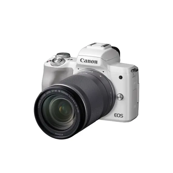 Canon EOS M50 + 18-150 mm MILC 24.1 MP, CMOS, 6000 x 4000 pixels, White