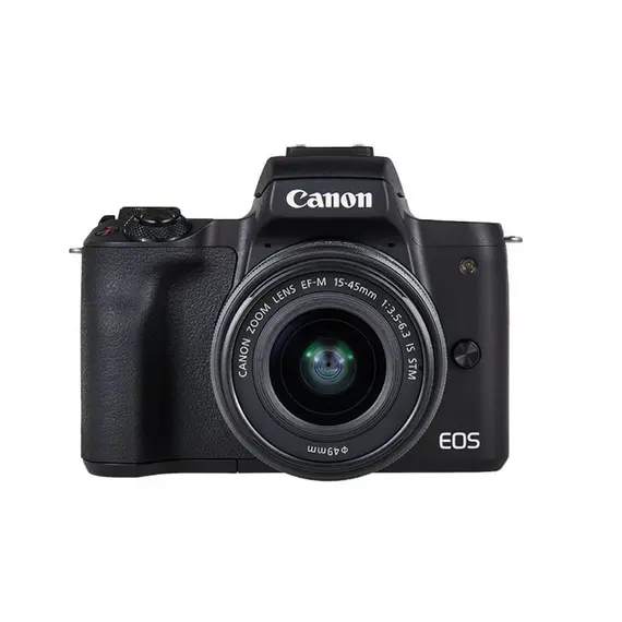 Canon EOS M50 + EF-M 15-45mm f/3.5-6.3 IS, STM + EF-M 55-200mm f/4.5-6.3 IS STM, SLR Camera Kit 24.1 MP, CMOS, 6000 x 4000 pixels, Black