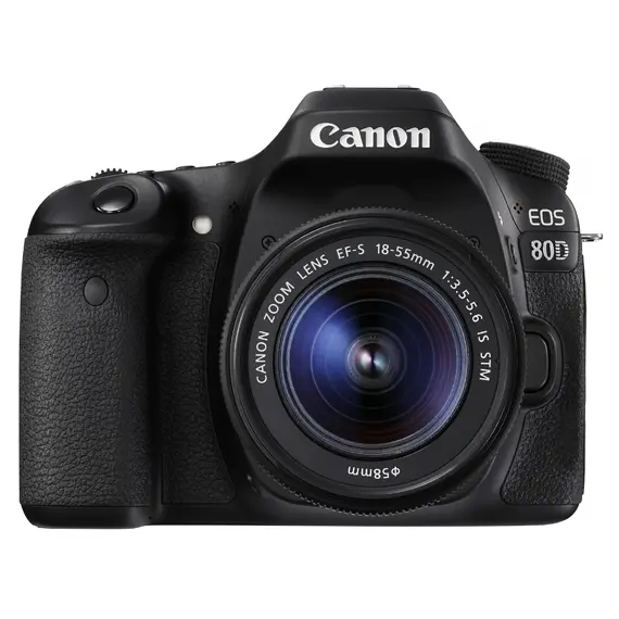 Canon EOS 80D + EF-S 18-55 IS STM SLR Camera Kit 24.2 MP, CMOS, 6000 x 4000 pixels, Black