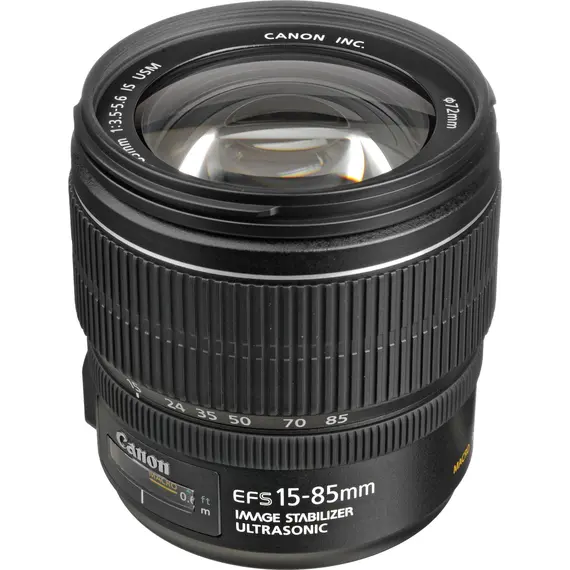 Canon EF-S 15-85mm f/3.5-5.6 IS USM, Black