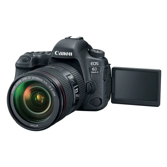 Canon EOS 6D Mark II + EF 24-105mm f/4L IS II USM SLR, Camera Kit, 26.2 MP, CMOS 6240 x 4160 pixels, Black