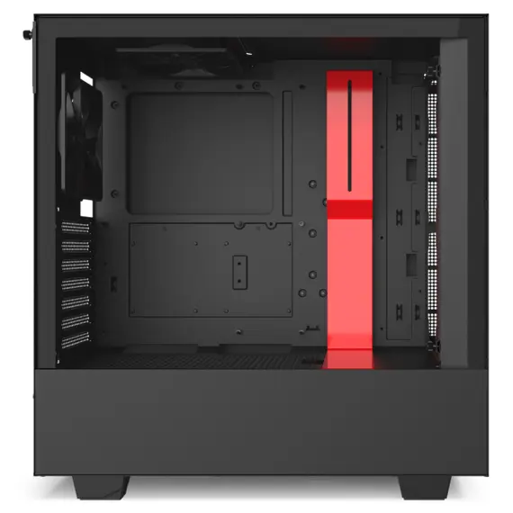 NZXT H510 - Gaming PC Case, Matte Black/Red