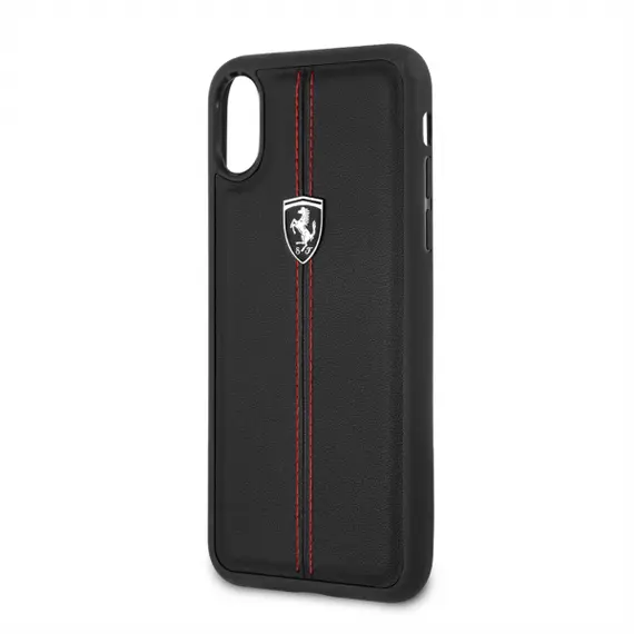 CG MOBILE IPhone X/XS FERRARI MAX HERITAGE QUILTED Leather Hard Case - Black