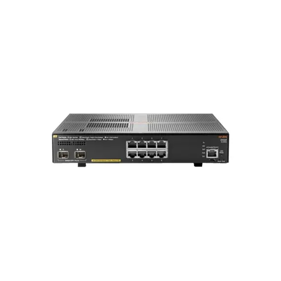 Hewlett Packard Enterprise Aruba JL258A#AKJ - 8G PoE+ 2SFP+ Managed Switch, L3, Gigabit Ethernet (10/100/1000), 1U, Power over Ethernet (PoE), Grey