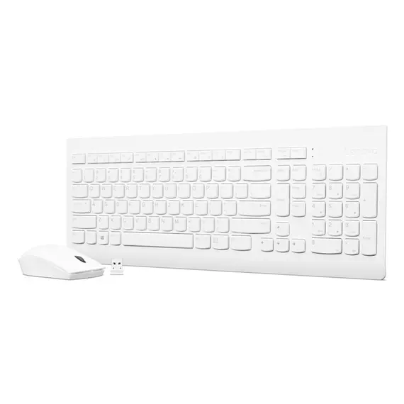Lenovo GX30W75337 - Essential Wireless Keyboard and Mouse Combo, White
