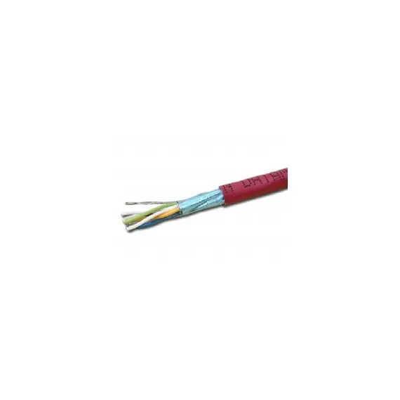 גליל כבל רשת cat 7 קשיח מסוכך (100) 1giga אדום