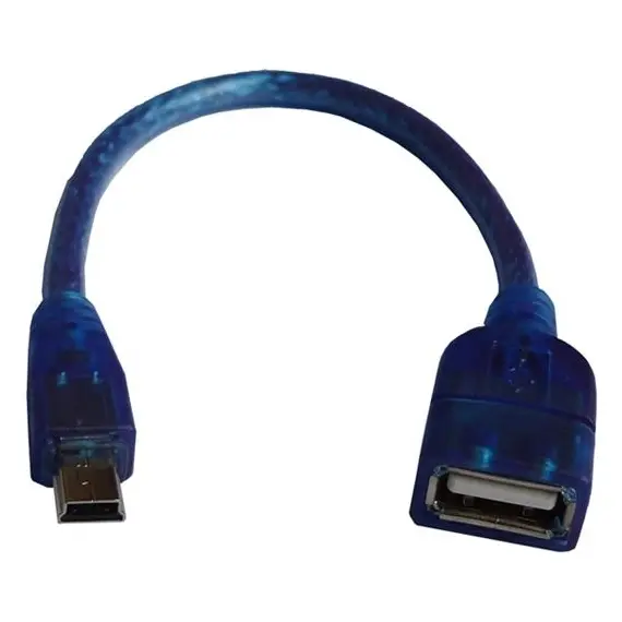CABLE USB A MALE TO MINI FEMALE 25CM