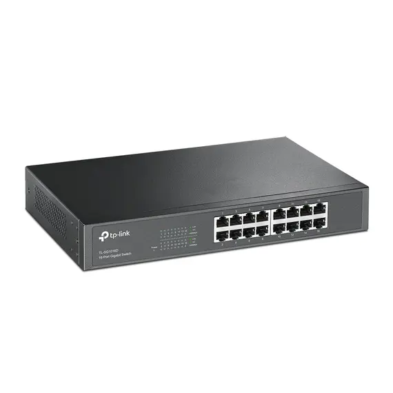TP-LINK TL-SG1016D - Network Switch, Managed, L2, Gigabit Ethernet (10/100/1000), Black, 2 image