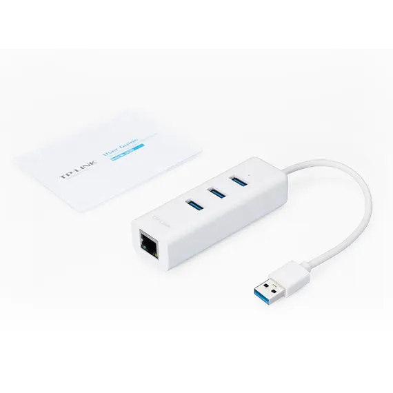 TP-LINK UE330 - Interface Hub, USB 3.2 Gen 1 (3.1 Gen 1), Type-A, 1000Mbit/s, White, 4 image