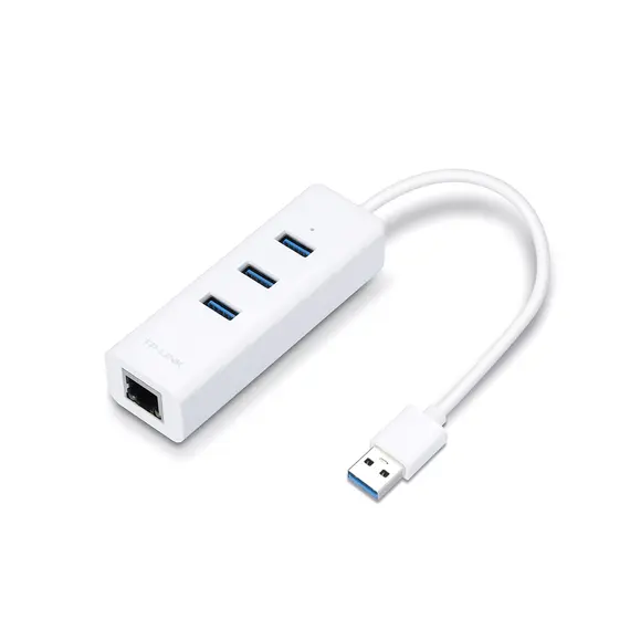 TP-LINK UE330 - Interface Hub, USB 3.2 Gen 1 (3.1 Gen 1), Type-A, 1000Mbit/s, White