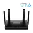 Cudy WR3000 AX3000 Gigabit Mesh Wi-Fi 6 Router - Wi-Fi 6 IEEE 802.11ax, Up to 3.0 Gbps, Black, 1YR