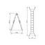 GPT TOAL44 - Telescopic Ladder, Aluminum, 4x4, 2 image