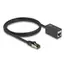 Delock 87105 - Network Extension Cable RJ45 plug to RJ45 jack Cat.8.1 S/FTP, 1m, Black