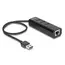 Delock USB 5 Gbps Hub 3 Port + 1 Port Gigabit LAN 10/100/1000 Mbps