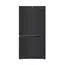 Hyundai HARF-4488B - Refrigerator, 436-Liter, 4-Door, Bottom-Freezer, Black Glass