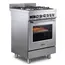 DeLonghi PRO 66 MXL PZ Freestanding Cooker - Gas, 4 Burners, A, Stainless Steel, 1YR, image 3