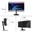 Philips 34B2U3600C/00 Computer Monitor - 34", Quad HD, VA, 120 Hz, 21:9, Curved, Black, תמונה 4